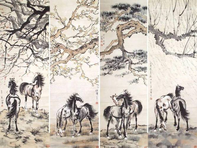 徐悲鸿齐白石张大千三人组(图1)