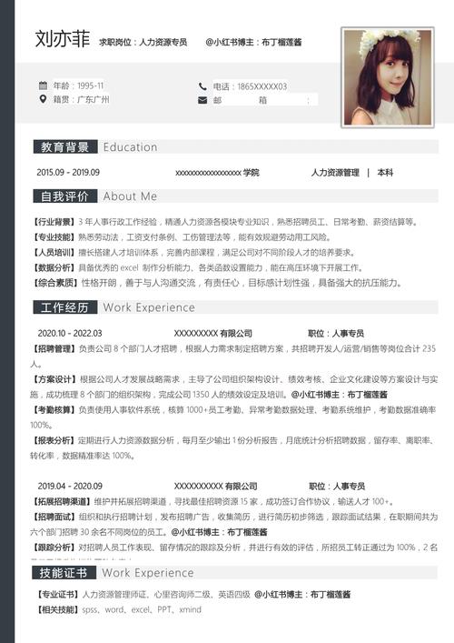 厦门资深人力资源专业人士个人简历(图1)