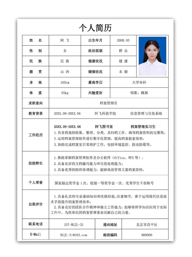 个人简历模板(图1)