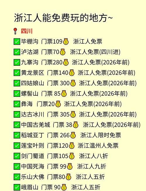 @泽江人，四川575个景区向浙江居民免费赠送门票！还有这些景点，杭州居民可享50%折扣(图1)