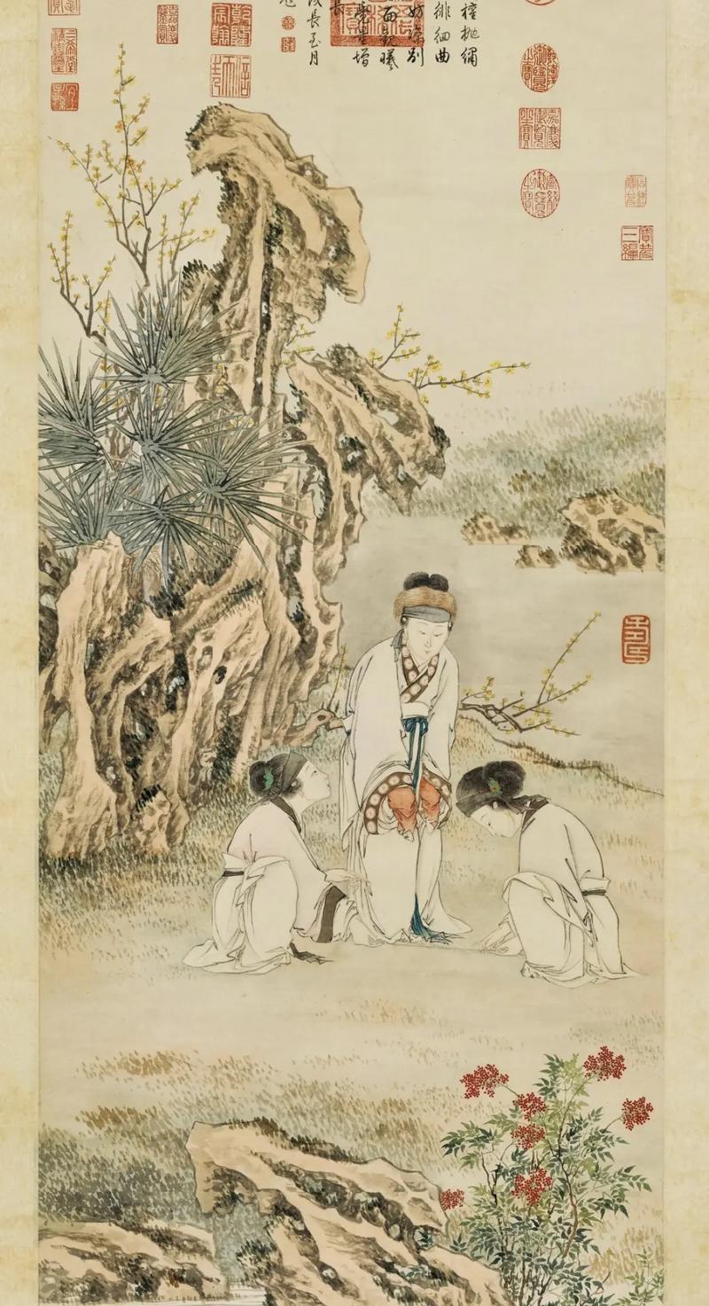 清代中期金廷标白画精品十五幅(图1)