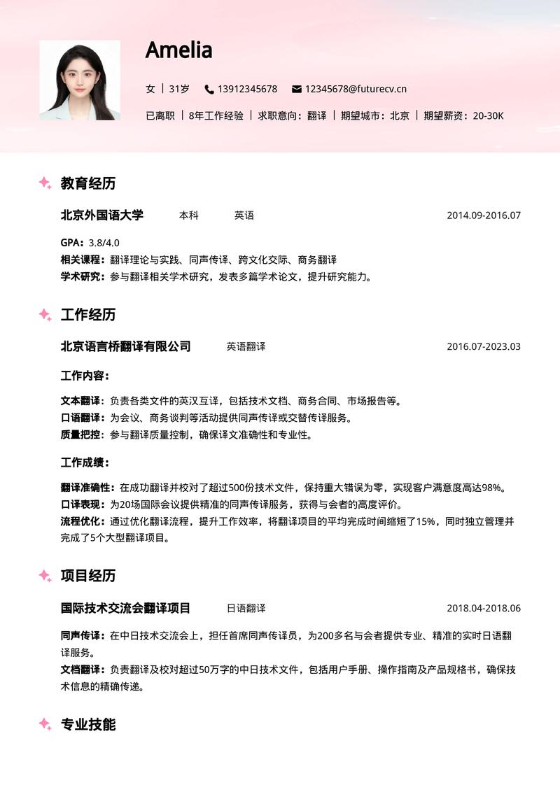 李子萱个人简历身高：彰显个人优势，提升求职成功率(图1)