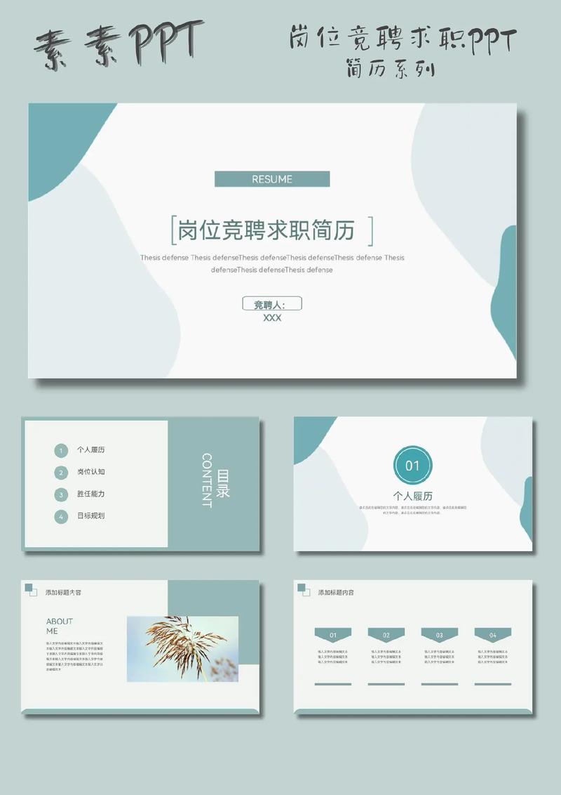 个人简历 PPT 展示：提升求职影响力的专业指南(图1)