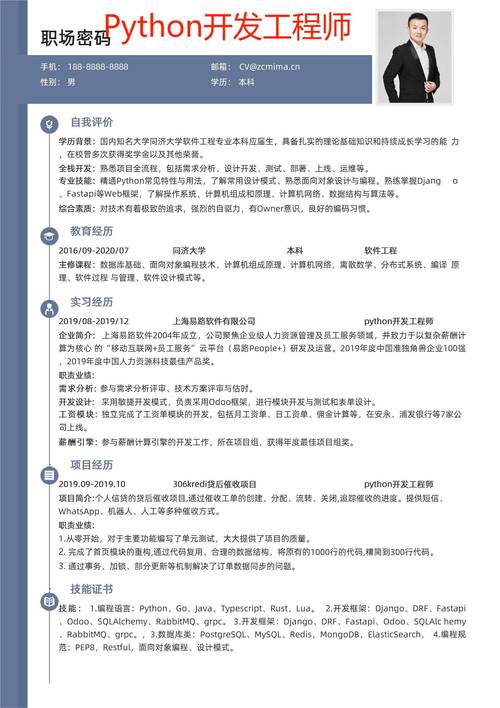 嵌入式软件开发岗位个人简历项目经验范文(图1)