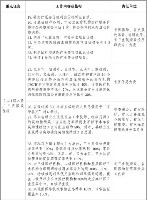 云南省深化医药卫生体制改革近期重点工作任务(图1)