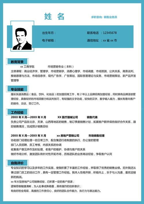 销售个人求职简历模板2021.doc(图1)