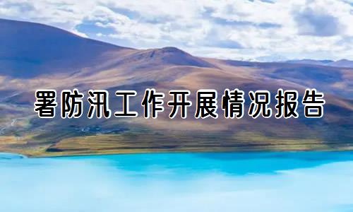 署防汛工作开展情况报告【通用27篇】(图1)