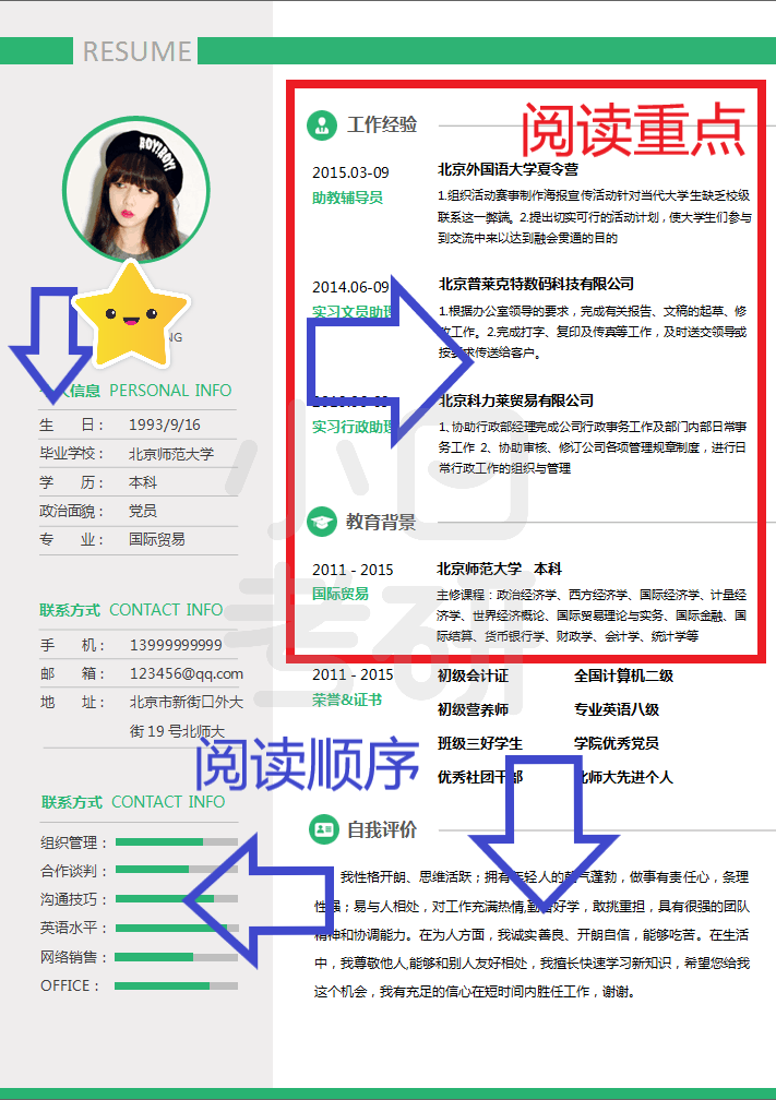 复试简历模板来了！导师看了就想录取！(图9)